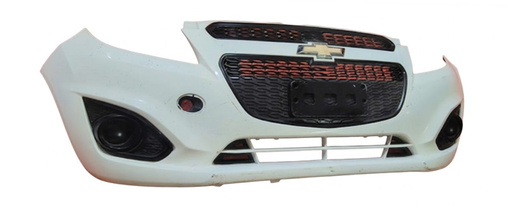[FACH-SP13-USORCICA3] FASCIA (DEFENSA) CHEVROLET SPARK 2013 AL 2017 C/REJILLA C/PARRILLA C/INSIGINIA C/ANTIMPACTO C/PORTAPLACA DEL PINTADO BLANCO DESMONTADO ORIGINAL