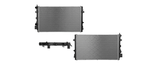 [RASE-IB09-AUTSTDPAAL] RADIADOR SEAT IBIZA/ VOLKWAGEN POLO 2009 AL 2017 L4 1.6/1.8/2.0L AUT/STD C/SALIDA P/AIRE 25 3/5X15 2/3X26MM ALUM SOLD *R